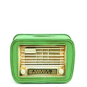 HİLALSHOP Dekoratif Metal Radyo Kumbara Vintage Hediyelik Çok Renkli Biblo