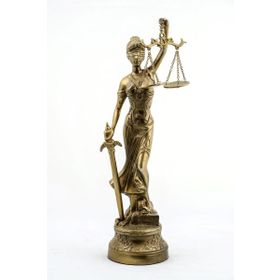 HİLALSHOP Dekoratif Zamak Adalet Terazisi Heykel 48 cm Çok Renkli Biblo