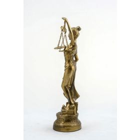 HİLALSHOP Dekoratif Zamak Adalet Terazisi Heykel 48 cm Çok Renkli Biblo
