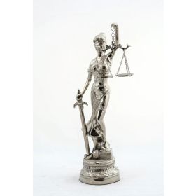 HİLALSHOP Dekoratif Zamak Adalet Terazisi Heykel 48 cm Çok Renkli Biblo