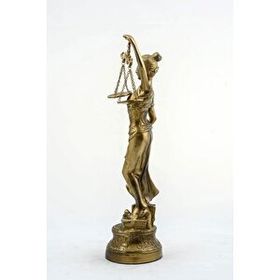 HİLALSHOP Dekoratif Zamak Adalet Terazisi Heykel 48 cm Çok Renkli Biblo