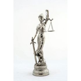 HİLALSHOP Dekoratif Zamak Adalet Terazisi Heykel 48 cm Çok Renkli Biblo