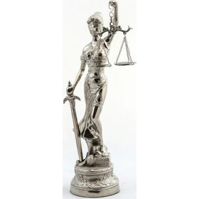 HİLALSHOP Dekoratif Zamak Adalet Terazisi Heykel 48 cm Çok Renkli Biblo