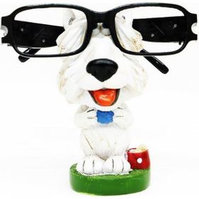 HİLALSHOP Gözlük Standı Köpek Köpek Modeli Hediyelik Çok Renkli Biblo