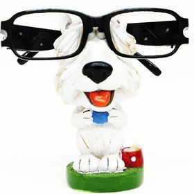HİLALSHOP Gözlük Standı Köpek Köpek Modeli Hediyelik Çok Renkli Biblo