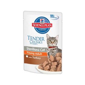 Hill's 85 gr Tender Chunks In Gravy Hindili Kısırlaştırılmış Kedi Konservesi