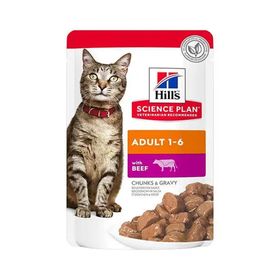 Hill's Chunks in Gravy Biftekli Pouch Yetişkin 85 GR Kedi Yaş Maması