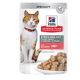 Hills Chunks İn Gravy Somonlu 12x85 gr Kısırlaştırılmış Kedi Konserve