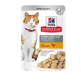 Hills Science Plan 24x85 gr Sterilised Tavuklu Pouch Kısırlaştırılmış Konserve Kedi Maması