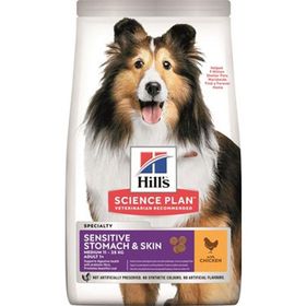 Hill's Science Plan Hassas Mide ve Derili Orta Irk Yetişkin Köpekler Için Tavuklu 2.5 kg Köpek Maması