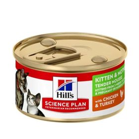 Hills Science Plan Kitten Mother Mousse Tavuklu ve Hindili Yumuşak Püre 85 gr Yavru Kedi Konservesi