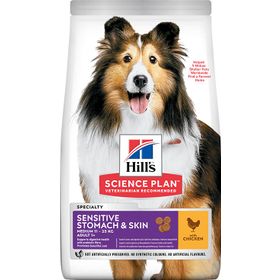Hills Science Plan Sensitive Stomach Skin Tavuklu Orta Irk Yetişkin 2.5 kg Köpek Maması