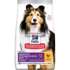 Hill's Sensitive Stomach Skin Tavuklu 14 kg Medium Yetişkin Kuru Köpek Maması