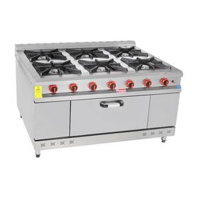 Himaksan Endüstriyel 150x100 cm 6+1 Doğalgazlı 6'lı Kuzine Ocak