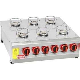 Himaksan Endüstriyel Doğalgazlı 6 Ocaklı Künefe Ocağı Makinesi