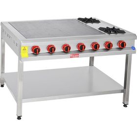 Himaksan Endüstriyel Doğalgazlı Tezgahlı 2 Ocaklı Bazlama Ocağı