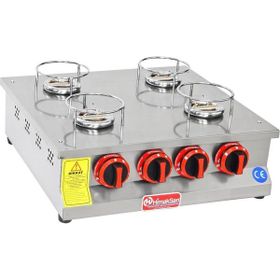 Himaksan Endüstriyel Lpg Tüplü Kare 4 Ocaklı Künefe Ocağı Makinesi