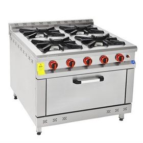 Himaksan HMK-KZG 1010 Gazlı LPG 100X100X85 4'lü Kuzine 4 Ocak 1 Fırın