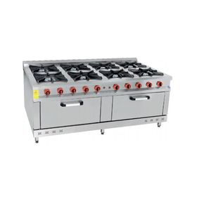Himaksan HMK-KZG 2010 Gazlı ve Lpg 200X100X85 8'li Kuzine 8 Ocak 2 Fırın
