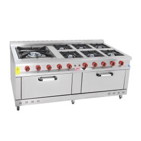 Himaksan HMK-KZG2016 Endüstriyel 200x100 cm 7+2 Doğalgazlı 7'li Kuzine Ocak