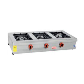 Himaksan HMK-SOG 1350 3'lü Üstü Profesyonel Gazlı ve Lpg 130x50x25 Ocak Set