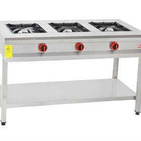 Himaksan HMK-TBOG 1350 3'lü Taban Raflı Gazlı ve Lpg 130X50X85 Ocak