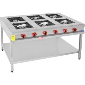 Himaksan HMK-TBOG 6'lı Taban Raflı Gazlı 1510 Ocak
