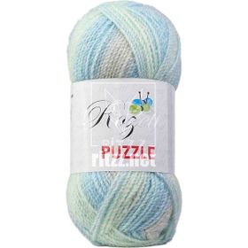 Himalaya Rozetti Puzzle 233-07 Mavi Karışık Renk El Örgü İpi