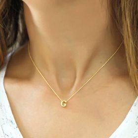 Himarry 925 Ayar 3 Boyutlu G Harf Kadın Gümüş Kolye