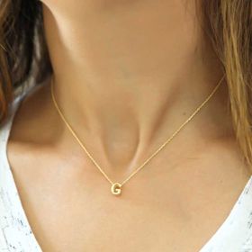 Himarry 925 Ayar 3 Boyutlu G Harf Kadın Gümüş Kolye