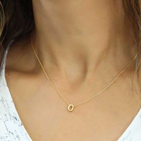 Himarry 925 Ayar 3 Boyutlu Harf O Kadın Gümüş Kolye