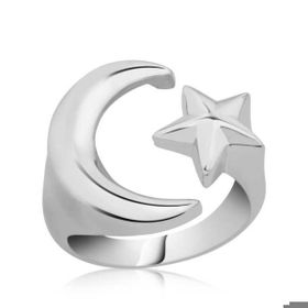 Himarry 925 Ayar Ay Yildiz Gümüş Yüzük