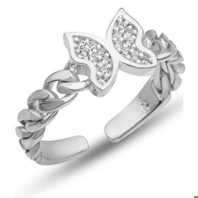 Himarry 925 Ayar Ayarlanabilir Kelebek Kadin Gümüş Yüzük
