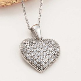 Himarry 925 Ayar Beyaz Opal Taş Bulut Kadın Gümüş Kolye