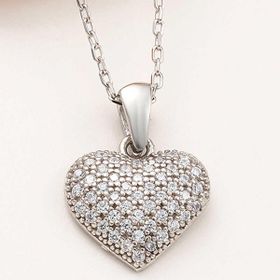 Himarry 925 Ayar Beyaz Opal Taş Bulut Kadın Gümüş Kolye