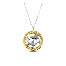 Himarry 925 Ayar Gold Balık Burcu Gümüş Kolye