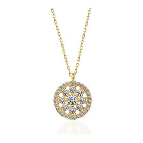 Himarry 925 Ayar Gold Çiçek Kadın Gümüş Kolye