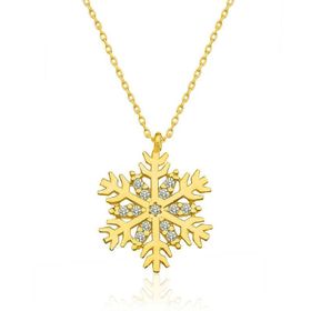 Himarry ​925 Ayar Gold Kar Tanesi Kadın Gümüş Kolye