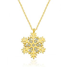 Himarry ​925 Ayar Gold Kar Tanesi Kadın Gümüş Kolye