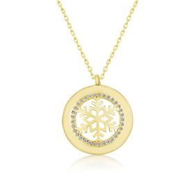 Himarry ​925 Ayar Gold Kar Tanesi Kadın Gümüş Kolye