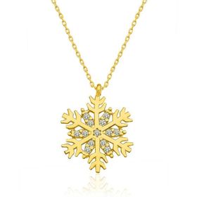 Himarry ​925 Ayar Gold Kar Tanesi Kadın Gümüş Kolye