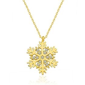 Himarry ​925 Ayar Gold Kar Tanesi Kadın Gümüş Kolye