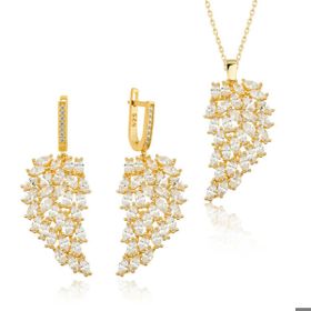 Himarry 925 Ayar Gold Melek Kanadı Kadın Gümüş Set