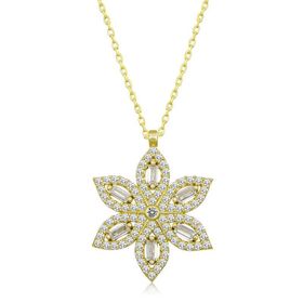 Himarry 925 Ayar Gold Nergiz Çiçeği Kadın Gümüş Kolye