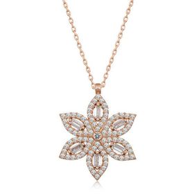 Himarry 925 Ayar Gold Nergiz Çiçeği Kadın Gümüş Kolye