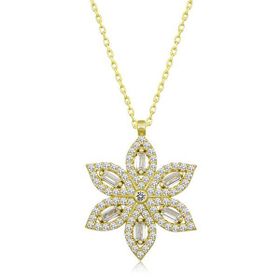Himarry 925 Ayar Gold Nergiz Çiçeği Kadın Gümüş Kolye
