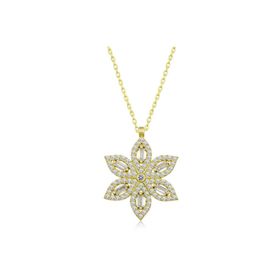Himarry 925 Ayar Gold Nergiz Çiçeği Kadın Gümüş Kolye