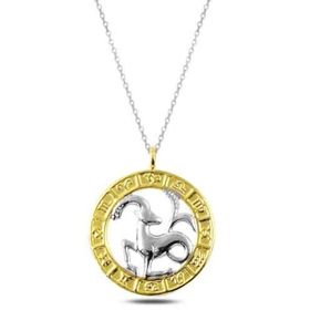 Himarry 925 Ayar Gold Oğlak Burcu Gümüş Kolye