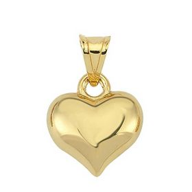 Himarry 925 Ayar Gümüş 3 Boyutlu Gold Kalp Kadın Kolye Ucu