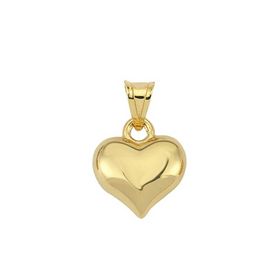 Himarry 925 Ayar Gümüş 3 Boyutlu Gold Kalp Kadın Kolye Ucu